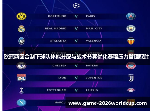 欧冠两回合制下球队体能分配与战术节奏优化赛程压力管理取胜